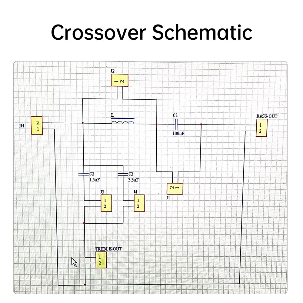 2 Way Speaker Frequency Divider Audio Crossover Board 100Hz-10KHz Adjustable
