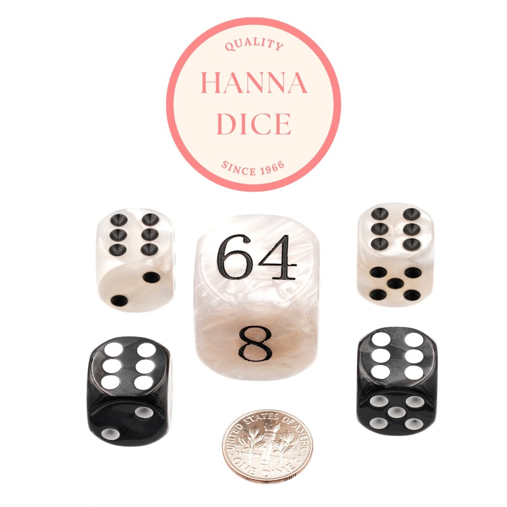 Backgammon Doubling Cube with Dice Set