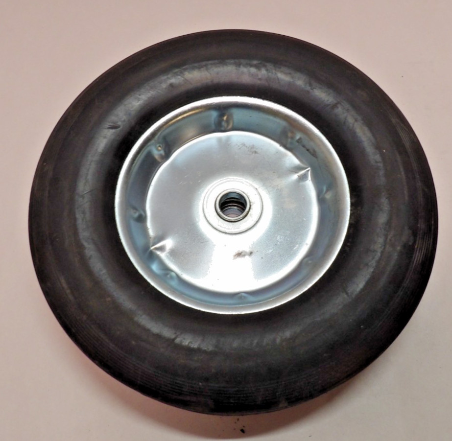 Quantity 1 Solid Rubber Wheel 10" x 2.5"   5/8" Bore   220 Pound Capacity