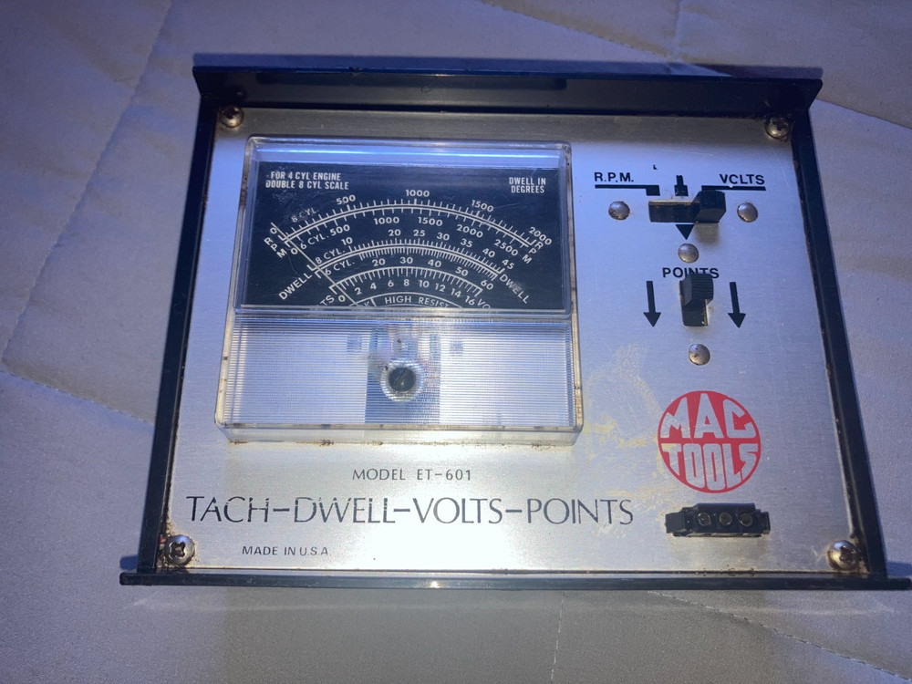 MAC TOOLS ET-601 TACH-DWELL-RPM-VOLT-OHMMETER Electrical Engine Meter