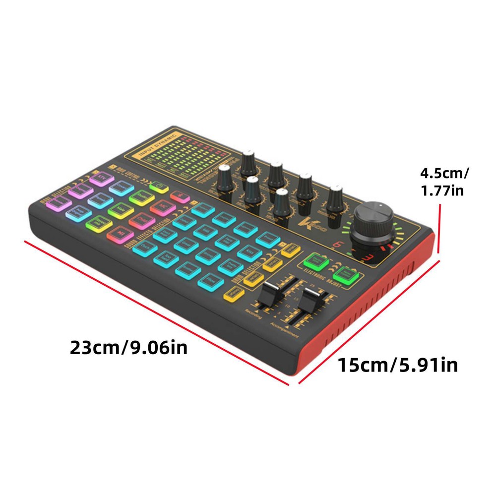 1set K300 Sound Card Portable Audio Processing Equipment Versatile Applications