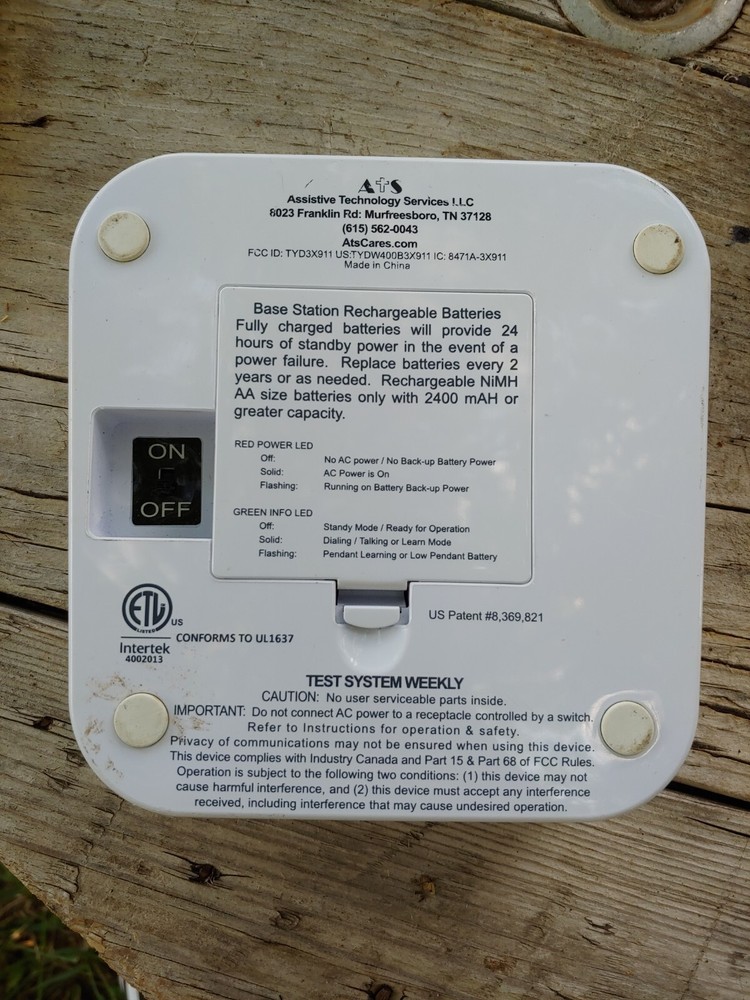 FREEDOM ALERT Replacement Base Station Unit Ats Llc Co