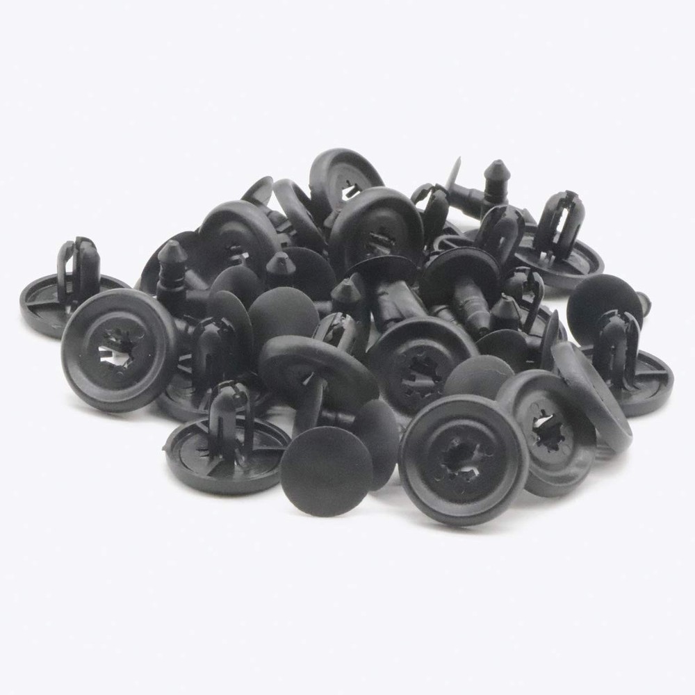 Lantee 100 Pcs Engine Under Cover Push-Type Retainer Clips One Size, Black