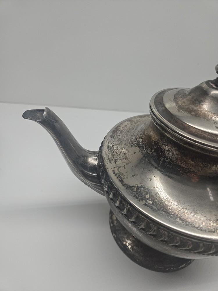 Silver On Copper Teapot
