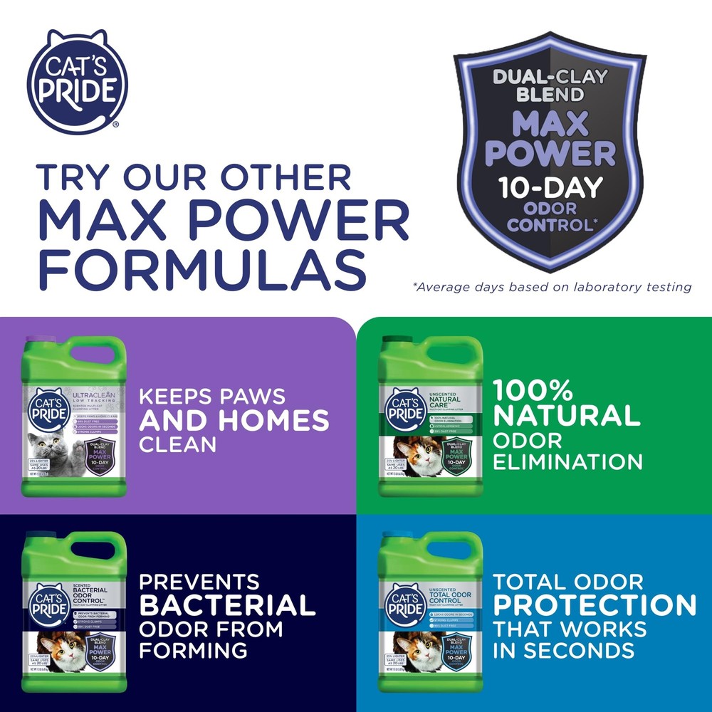 Max Power: UltraClean Low Tracking Multi-Cat Clumping Litter - Keeps Paws & H...