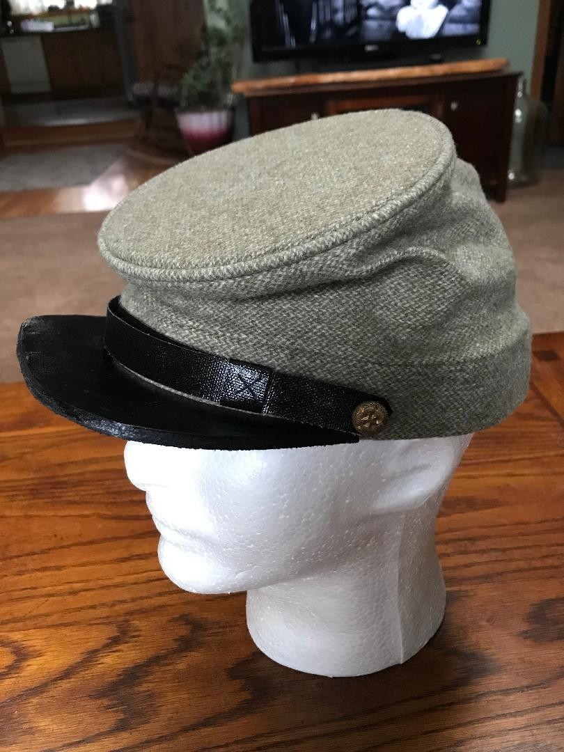 Reproduction Civil War CS forage cap, 7 3/8ths, Campaigner Quality