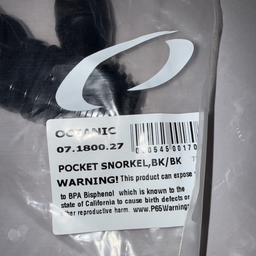 Oceanic Pocket Snorkel Black