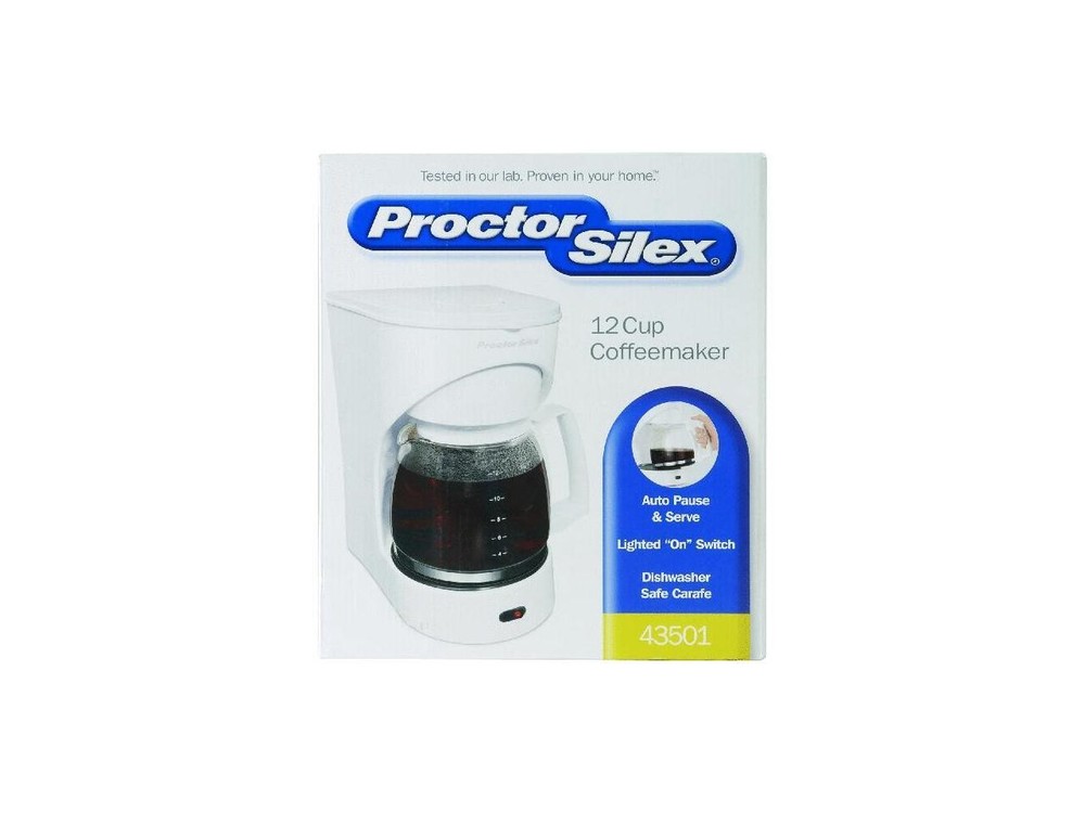 Proctor Silex 43501PS 12-Cup Coffee Maker White