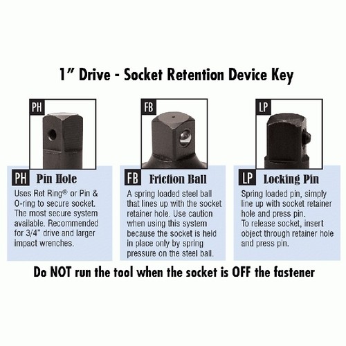 Grey Pneumatic 4010EL 1" Drive x 10" Length Locking Pin Socket Extension
