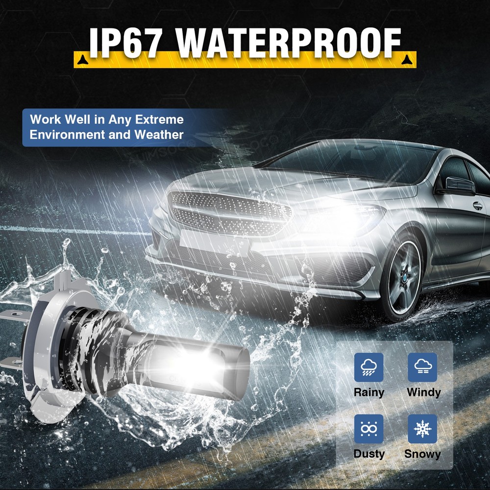 H7 LED Headlight High Low Beam Bulbs Conversion Kit Canbus Error Free 2x