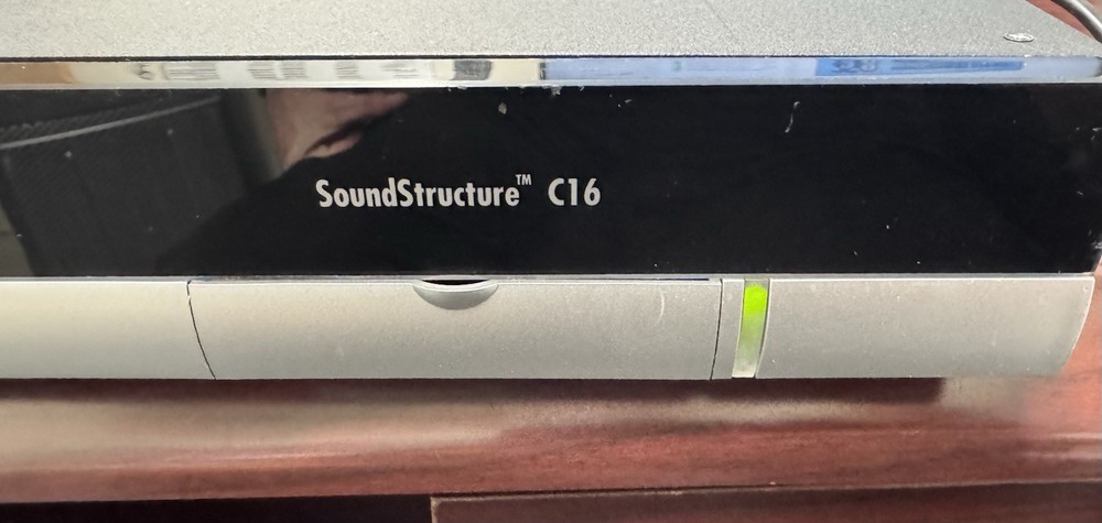 Polycom SoundStructure C16 Audio Mixer Conference Processor w/Cables-Powers On