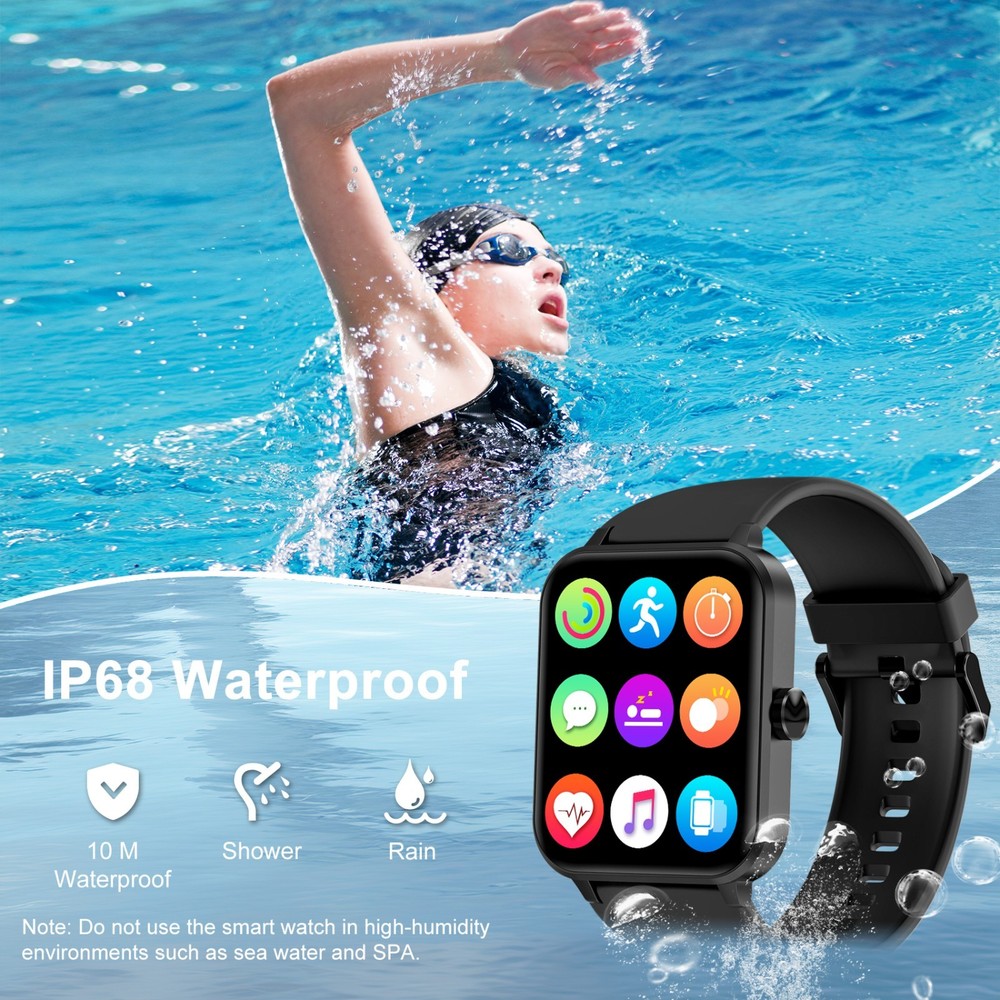 Smartwatch for Men/Women Bluetooth Compatible with iPhone Samsung Android