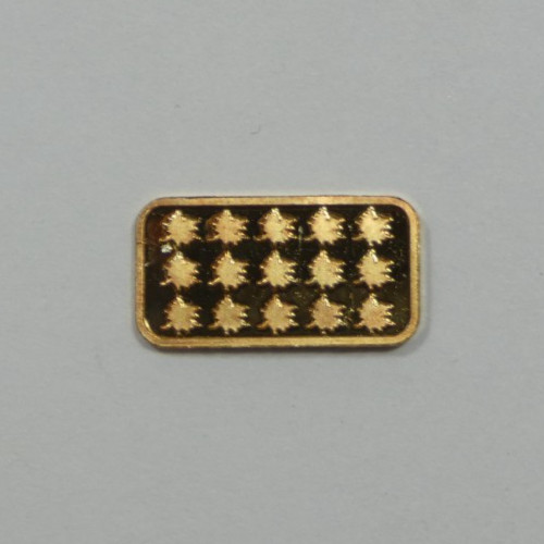 Lot of TEN - 1 Gram .999 Fine Silver Maple Leaf Bars - 10g Total