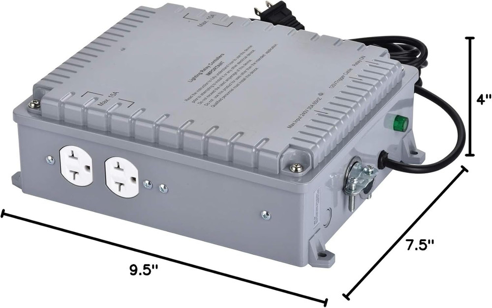 4-Light Controller with Trigger Cord, 4 Lighting Relay Controller, 120/240 Volt,
