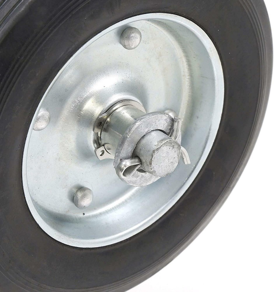 Chain Link Double Wheel Carrier w/ 6" Solid Rubber Wheels for Sliding Gates