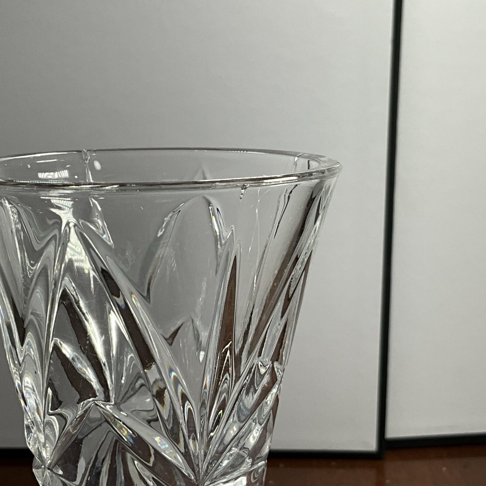 7” Cut Glass Bud Vase 3” Opening
