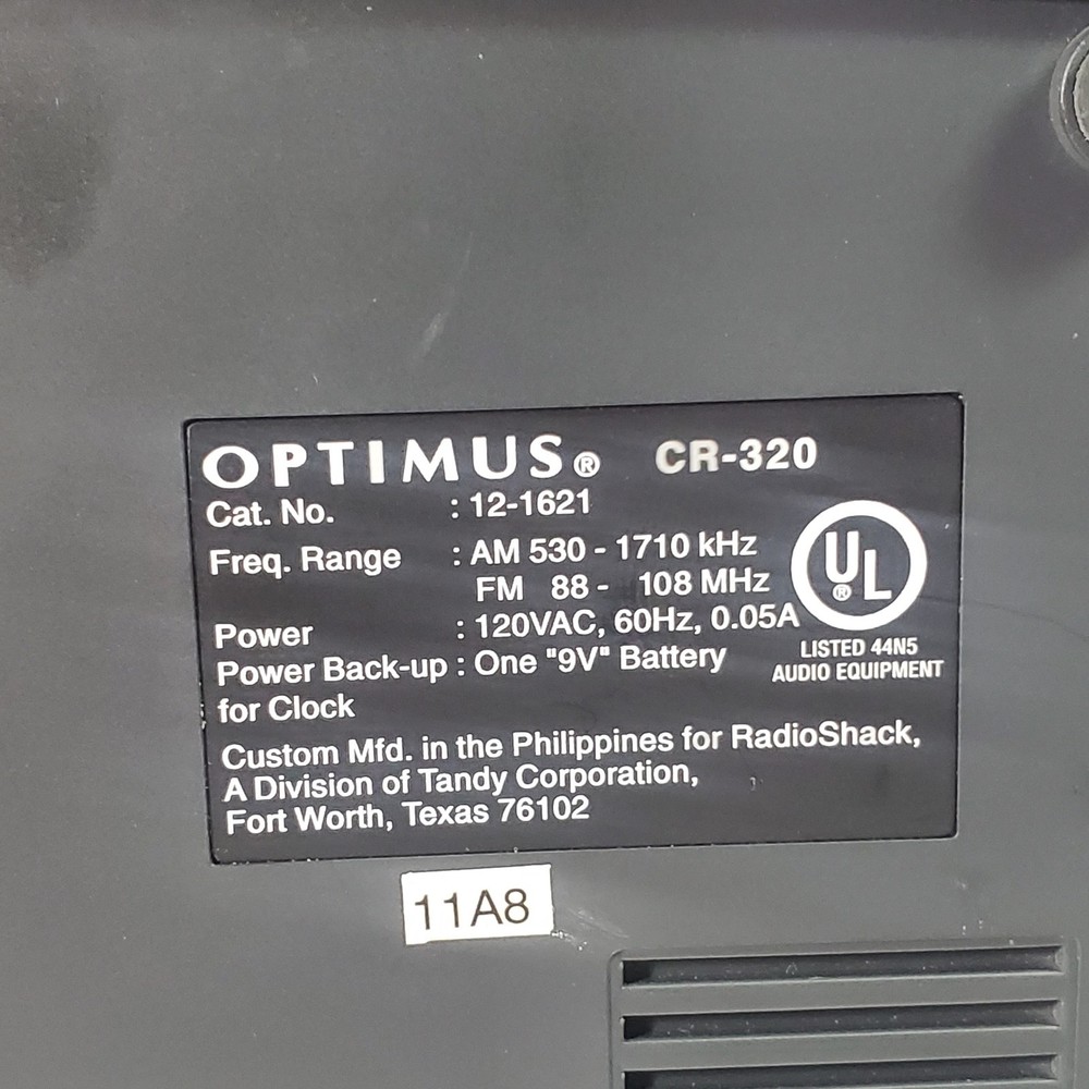 Optimus Alarm Clock Model CR-320