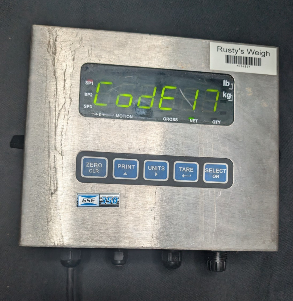 GSE Scale Systems Model 350 200350-00010 Code 17 As-IS