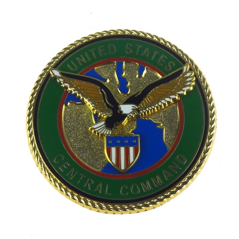 US Central Command Police Badge Solid Copper Brooch Insignia Pin