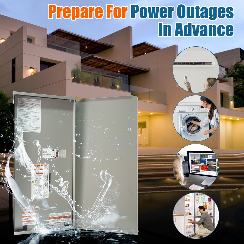 For Generac RXSW200A3 200A Automatic Transfer Switch w/ Power Mgmt