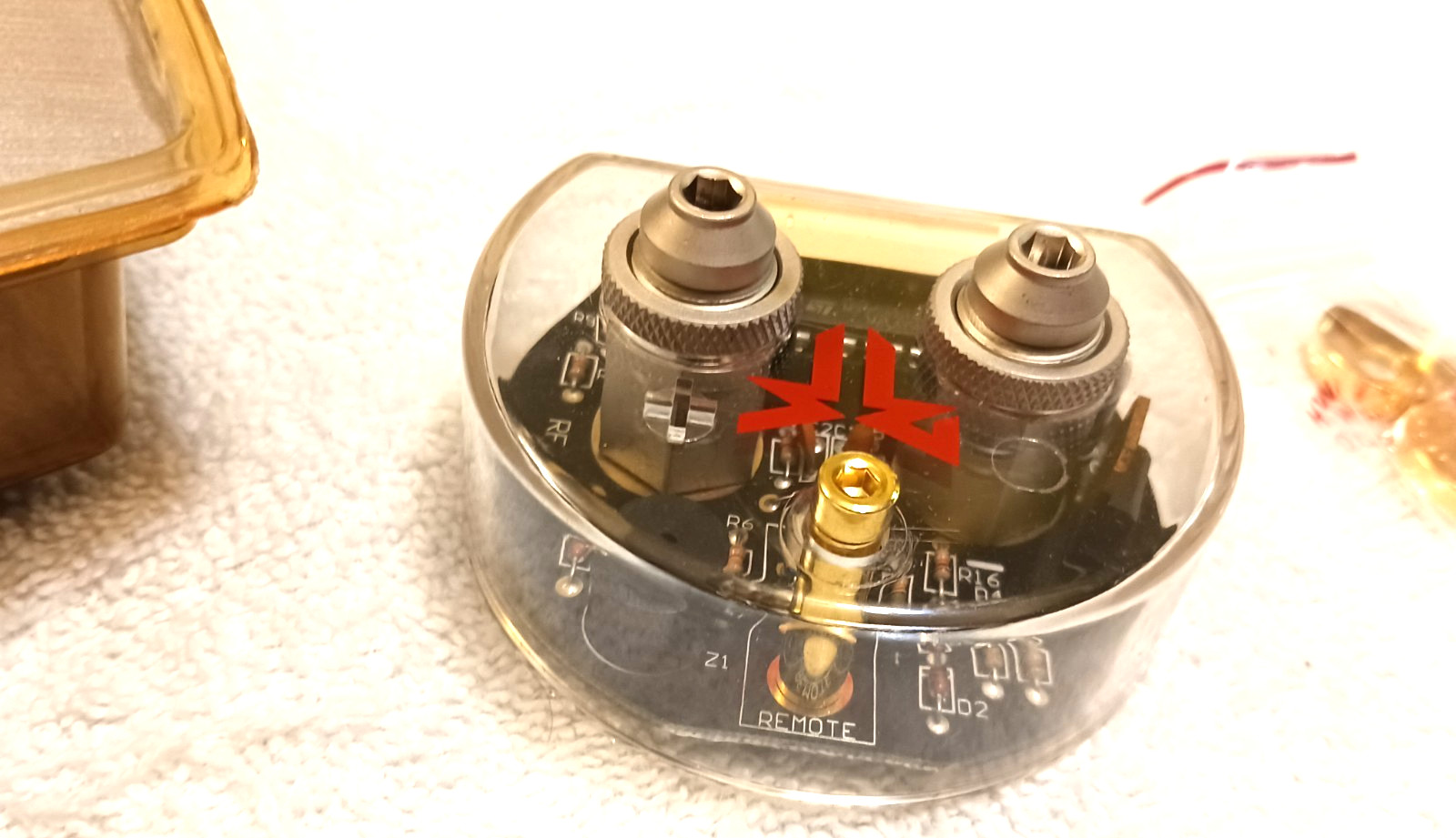 RARE NEW OLD SCHOOL ROCKFORD FOSGATE RP7436 VOLTMETER TOP FOR CAPACITORS