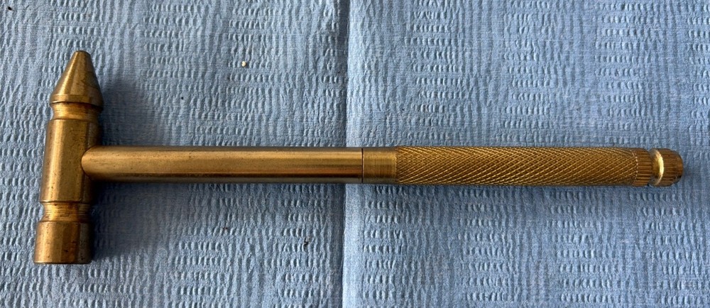 Vintage Brass Hammer And Screwdriver Nesting Combo
