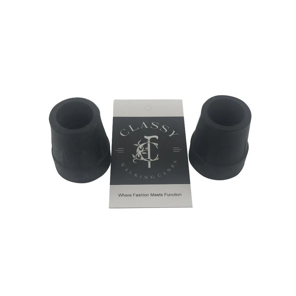 Standard Cane Tips in 7/8 inch Black - Pair