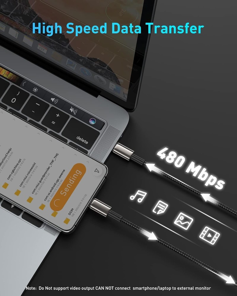 iCable CL100 BLACK LIGHTNING CABLE FAST CHARGING SYNC COR FOR IPHONE IPADDURABLE