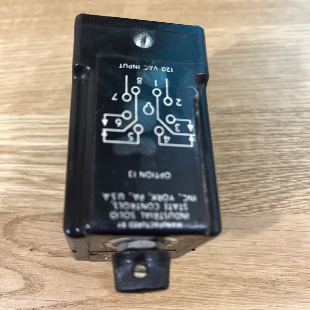 ISSC 1018-TDR SOLID STATE TIME DELAY RELAY CONTROL 120VAC 06-10 SEC 8 PIN