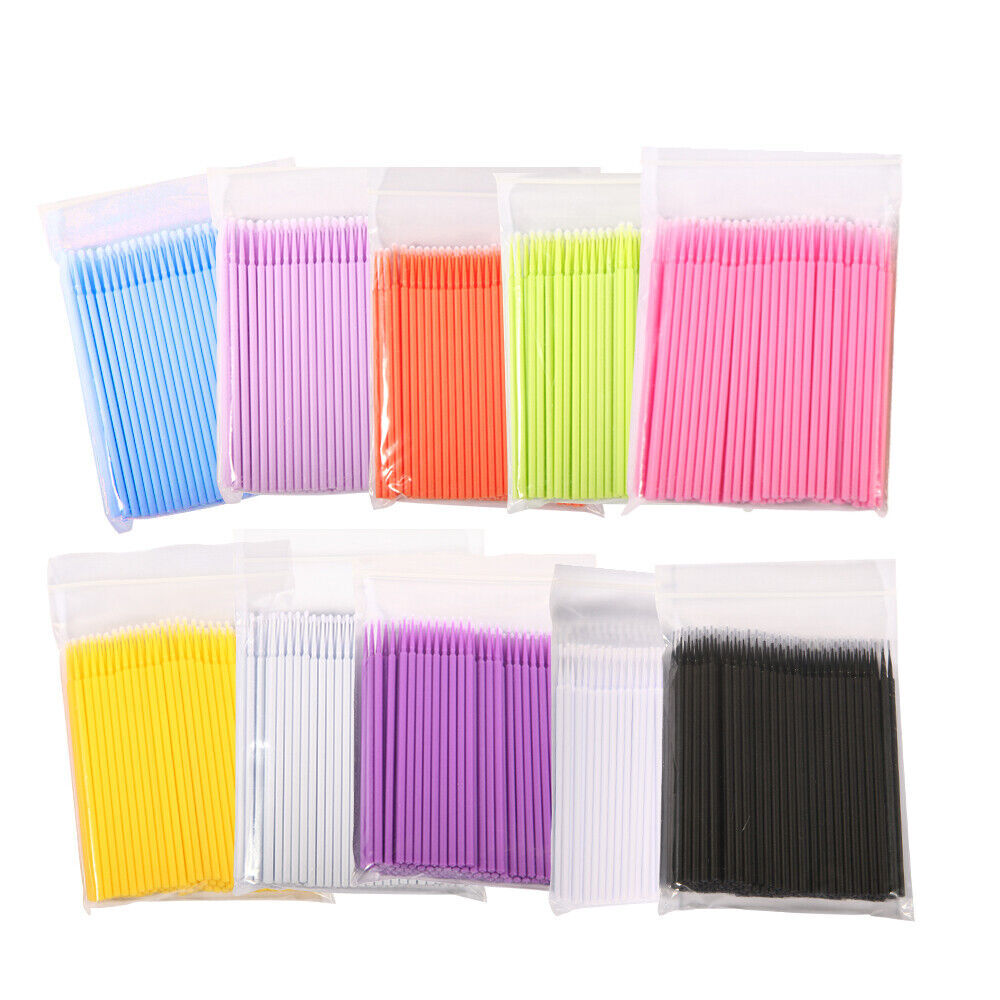 100*Dental Microbrush Disposable Applicators Tips Micro Brush Cleaning 10Sizes