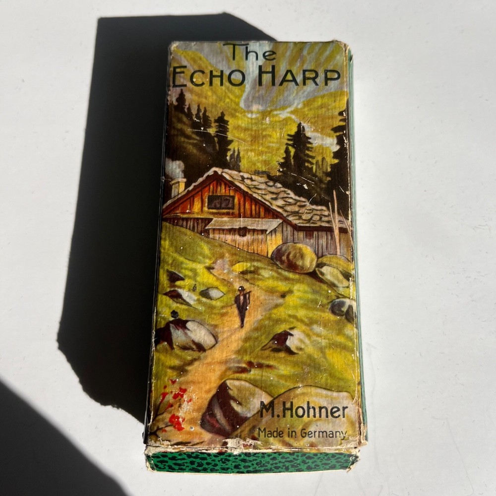 Vintage M. Hohner The Echo Harp Double Sided Harmonica Germany