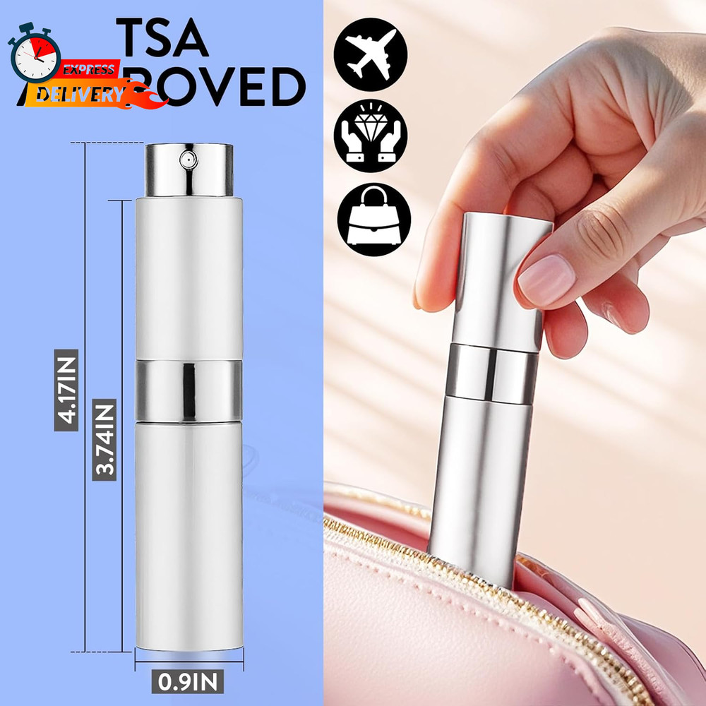 6 Pack 8ML Empty Perfume Atomizer Cologne Travel Spray Bottle for Refill Portabl