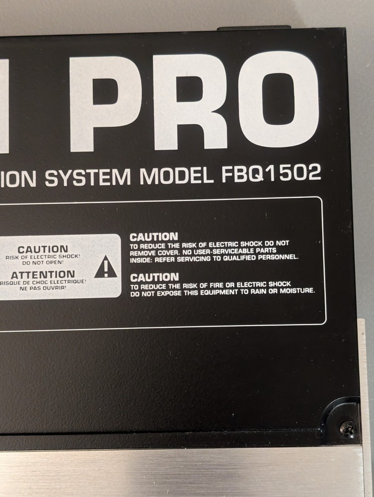 Behringer Ultragraph Pro FBQ1502 15-Band w/ FBQ Detection - Powers On / Untested