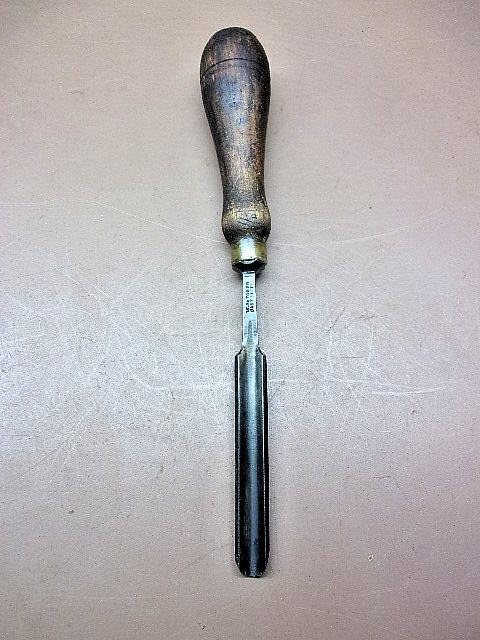 Antique W. Butcher Cast Steel 3/8 Tang Gouge Wood Chisel Used