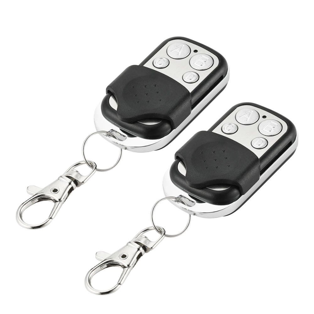 2* Universal 4 Button Gate Garage Door Open Remote Control 433MHZ Fixed Code/