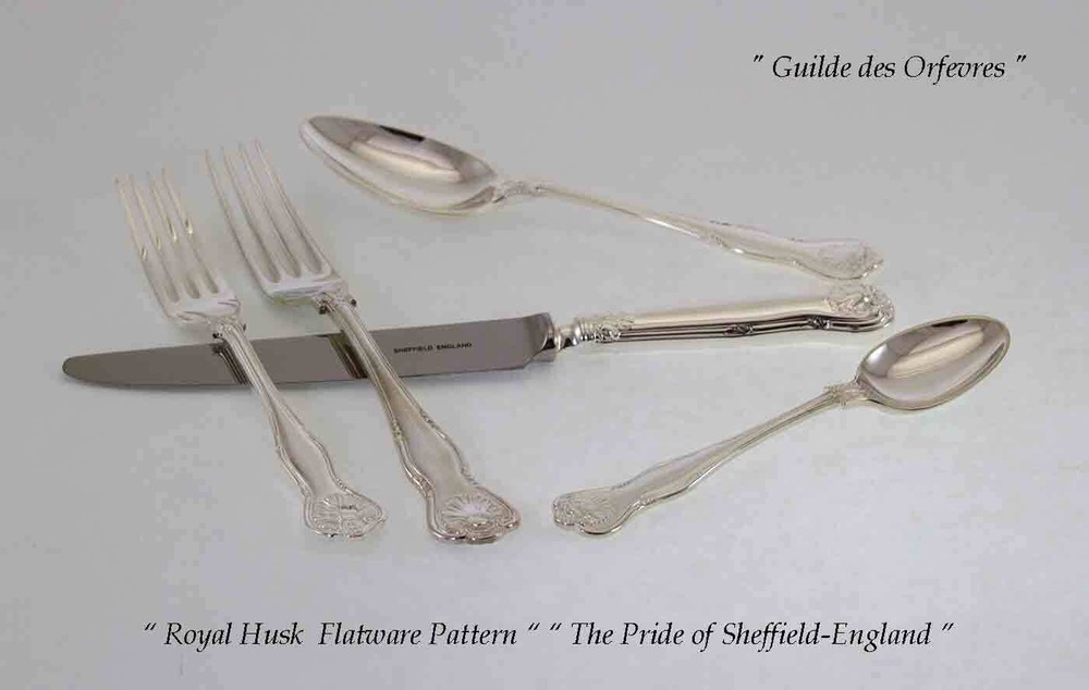 Finest Silver Plated 5 Pc Place-Setting, Royal-Husk