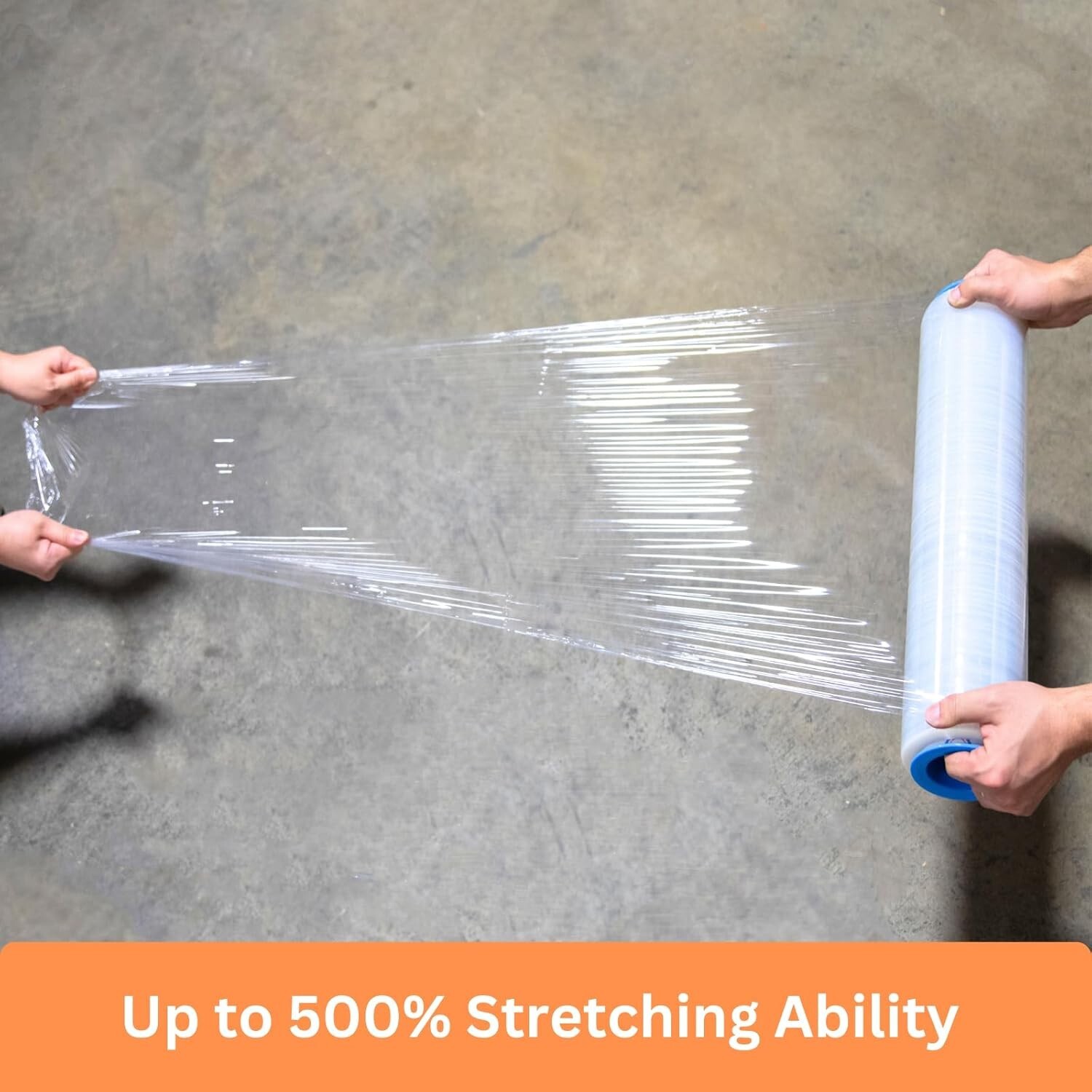 18" x 1100 FT 60 Gauge 4 Rolls Pallet Wrap Stretch Film Hand Shrink Wrap Clear