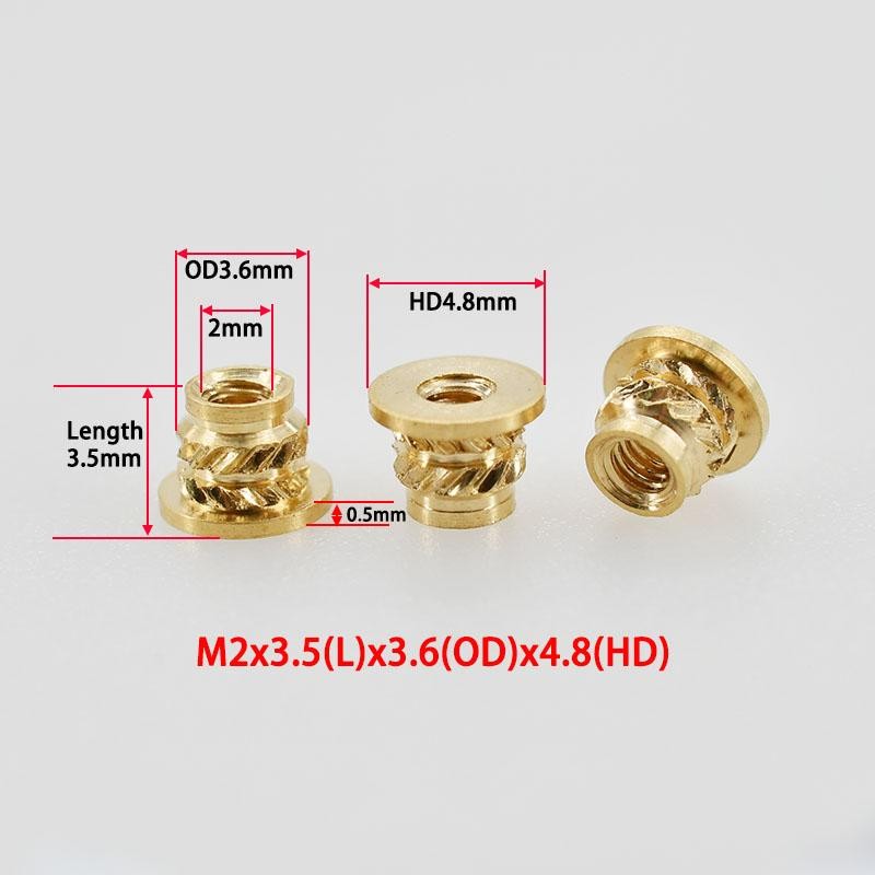 NEW Copper Threaded Insert Nuts M2–M8 Knurled Heat Set for 3D Print & Notebook