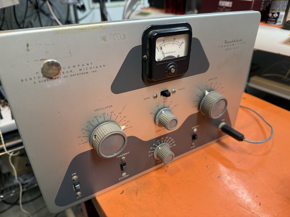 Heathkit DX-20 Vintage Ham Radio Works Transmitter Modified With Holes Needs Lov