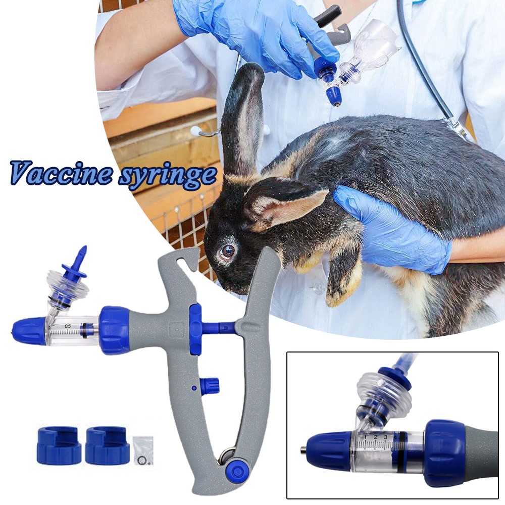 Can Insert Bottle Syringe 0.5-5ML for Cattle Sheep Chicken Adjustable Plastic ๑