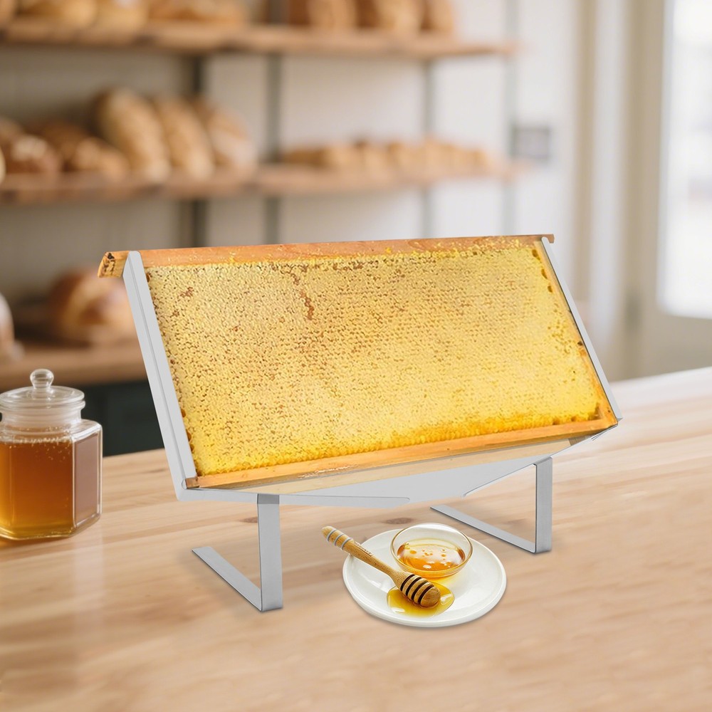 Honeycomb Frame Display Stand, Stainless Honey Uncapping Holder Frame Silver