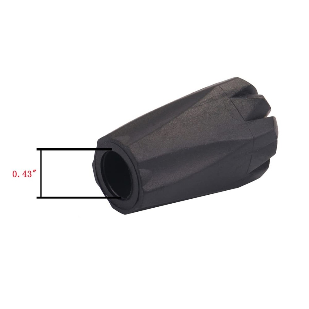 Diooid Hiking Pole Tips Extra Thick and Wear Resisting Average code, Black