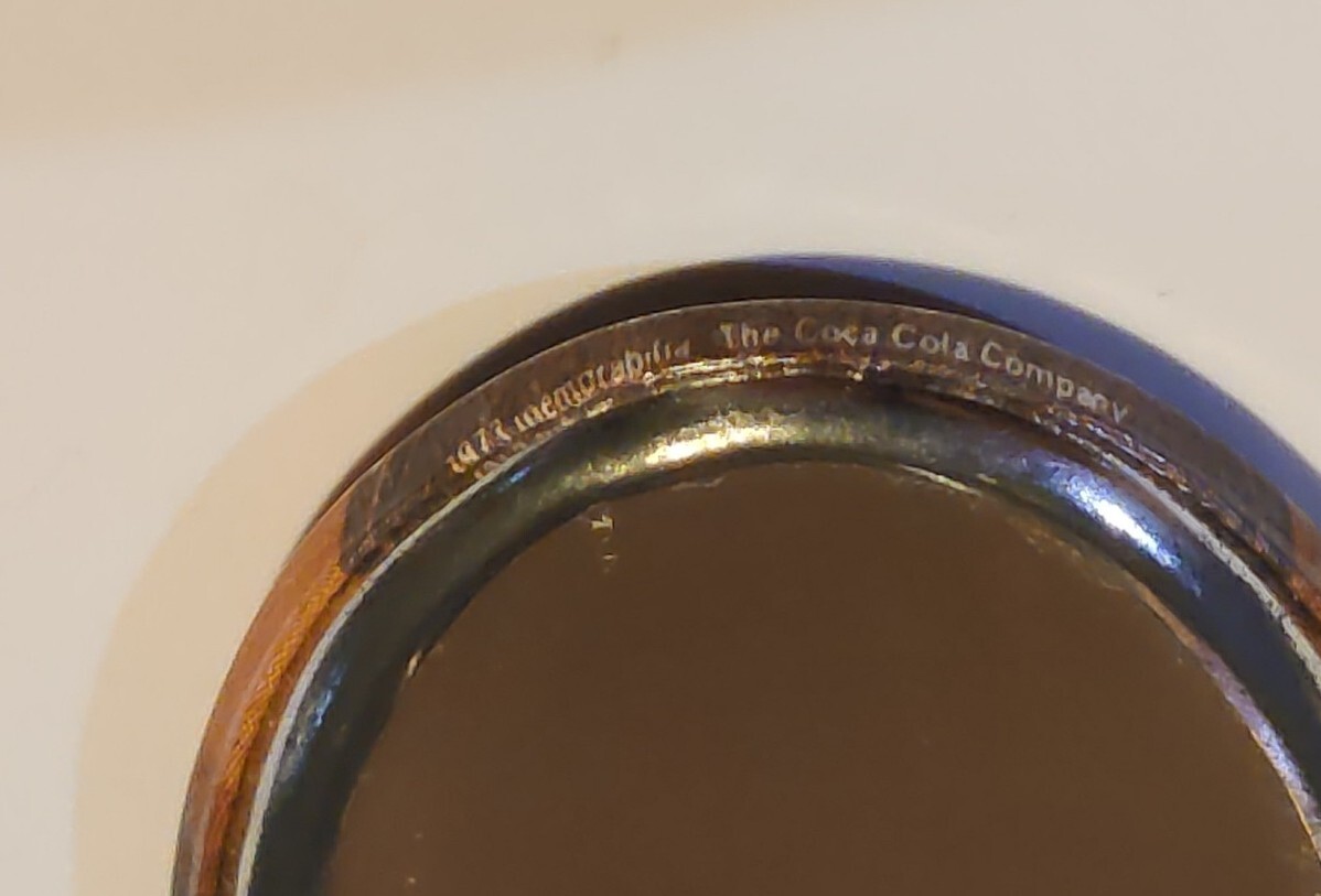 1973 MEMORIAL OF 1909 COCA-COLA ADVERTISING POCKET MIRROR COKE EXHIBITION