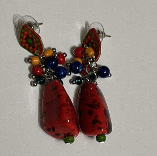 Tribal Multicolor Dangle Earrings