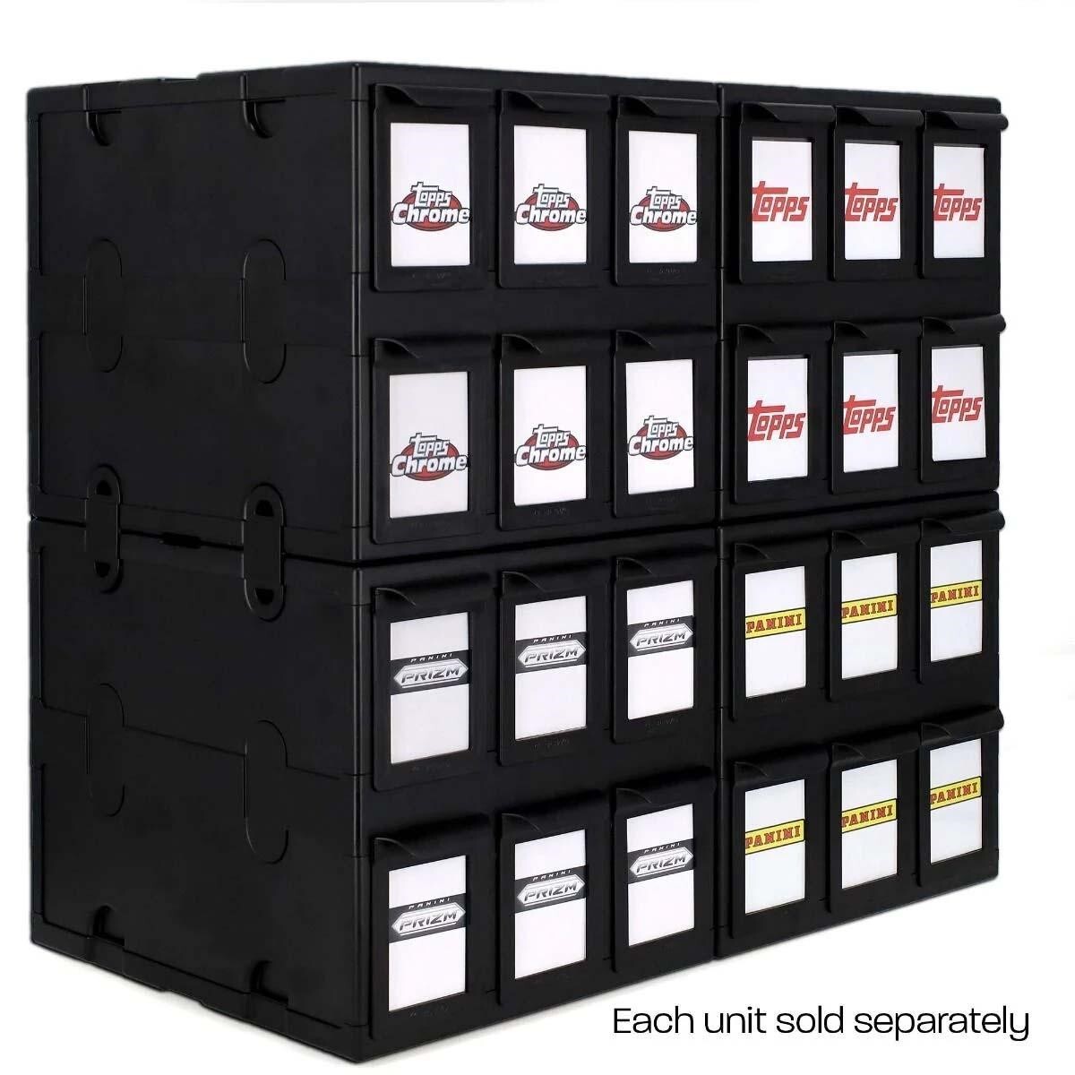 BCW Card Box Bin 6 Drawers Hold 1000+ Gaming / 700 Sports Cards Plastic Connect