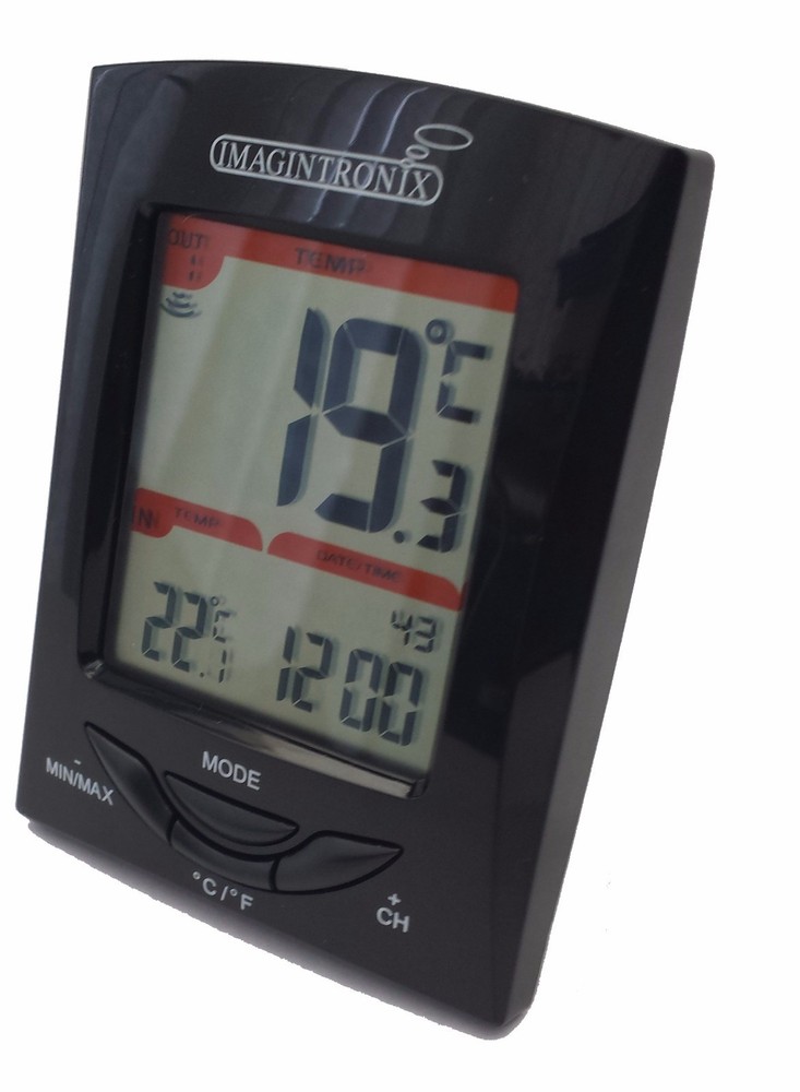 Wireless Thermometer clock with outdoor temperature