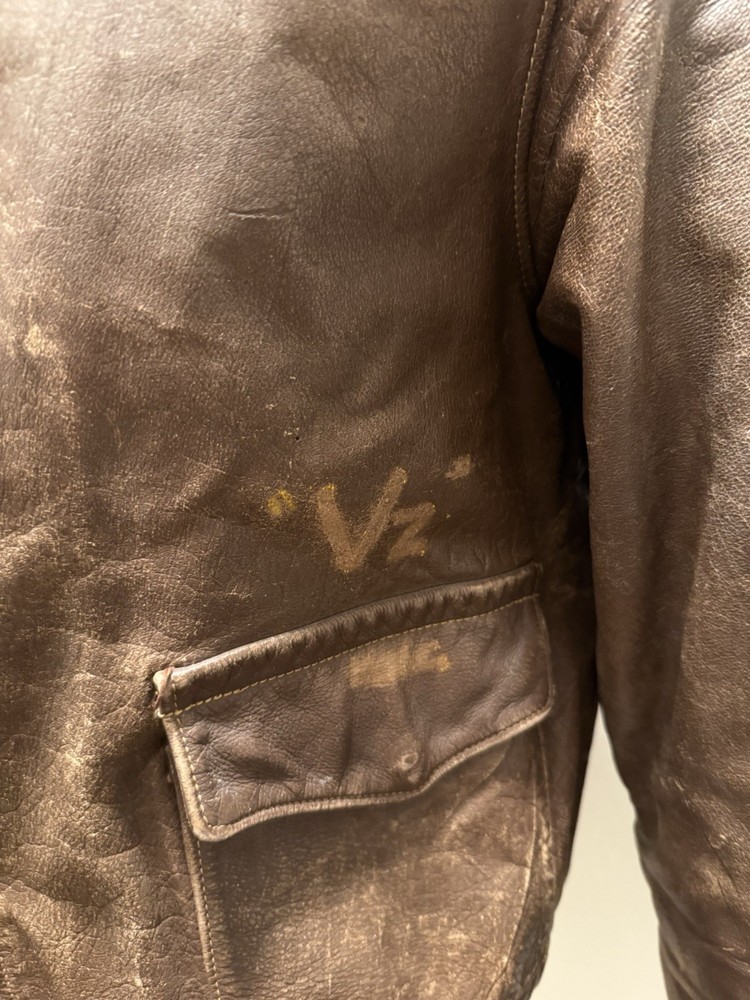 WWII Painted 8th Air Force A-2 A2 Bomber Flight Jacket