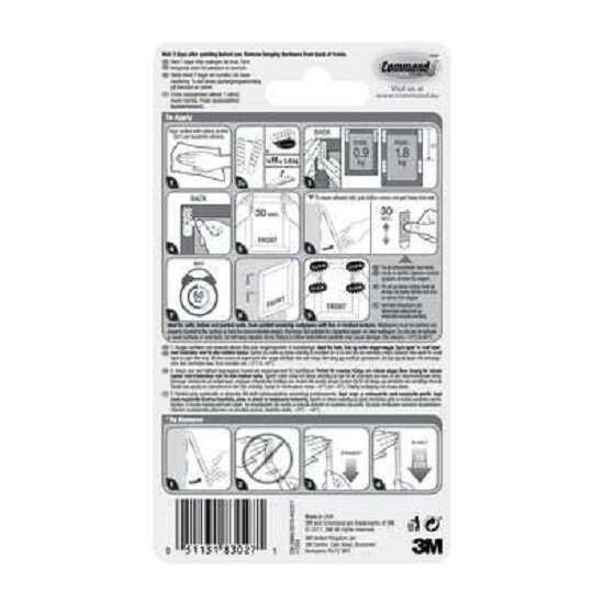 COMMAND Strips Large Medium Small Picture Mount Poster Hanging Hooks Mounting