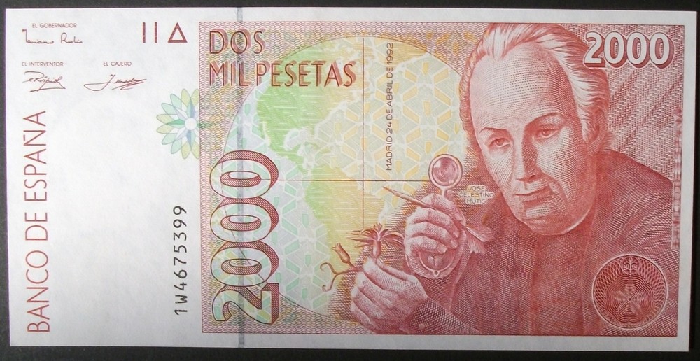 Spain P164 2000 Pesetas AU++