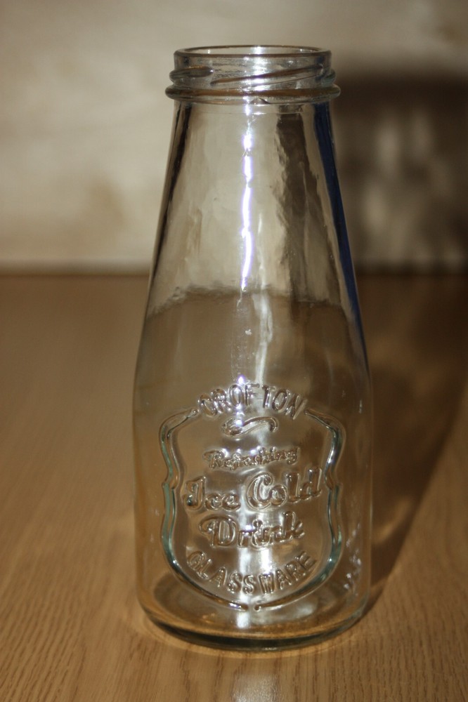 2 Collectable Drinks Bottles - Crofton Refreshing Ice Cold Drink Glassware